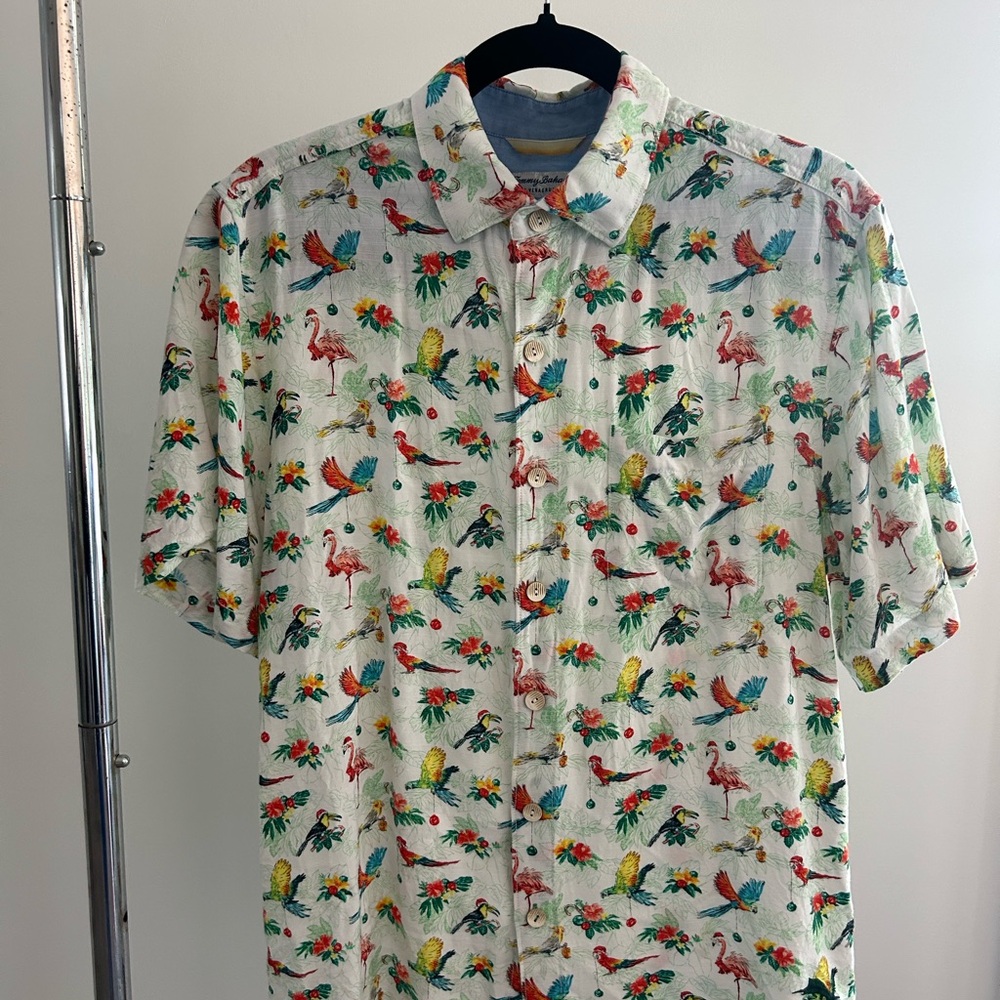 Tommy Bahama Multicolor Tropical Bird Print Shirt